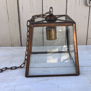 Lantern Hanging Square Clear Bevelled Glass