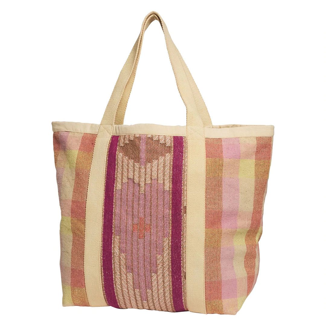 Tote Bag Lacey Woven Flamingo
