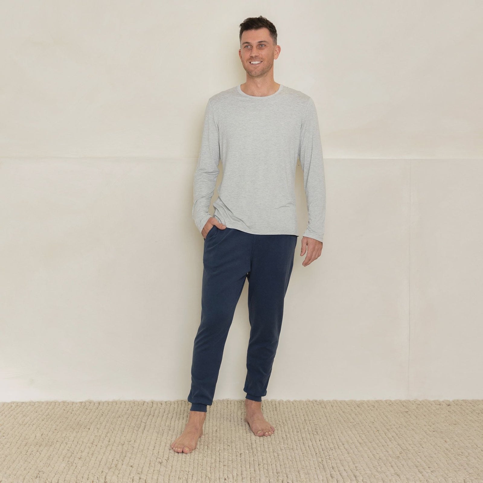 Mens Jersey Pants Harry Navy