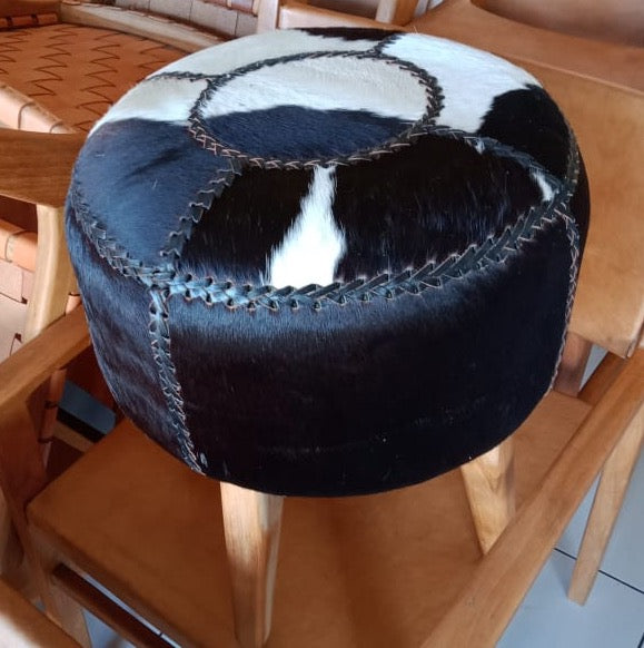 Ottoman Stool Cow Hide