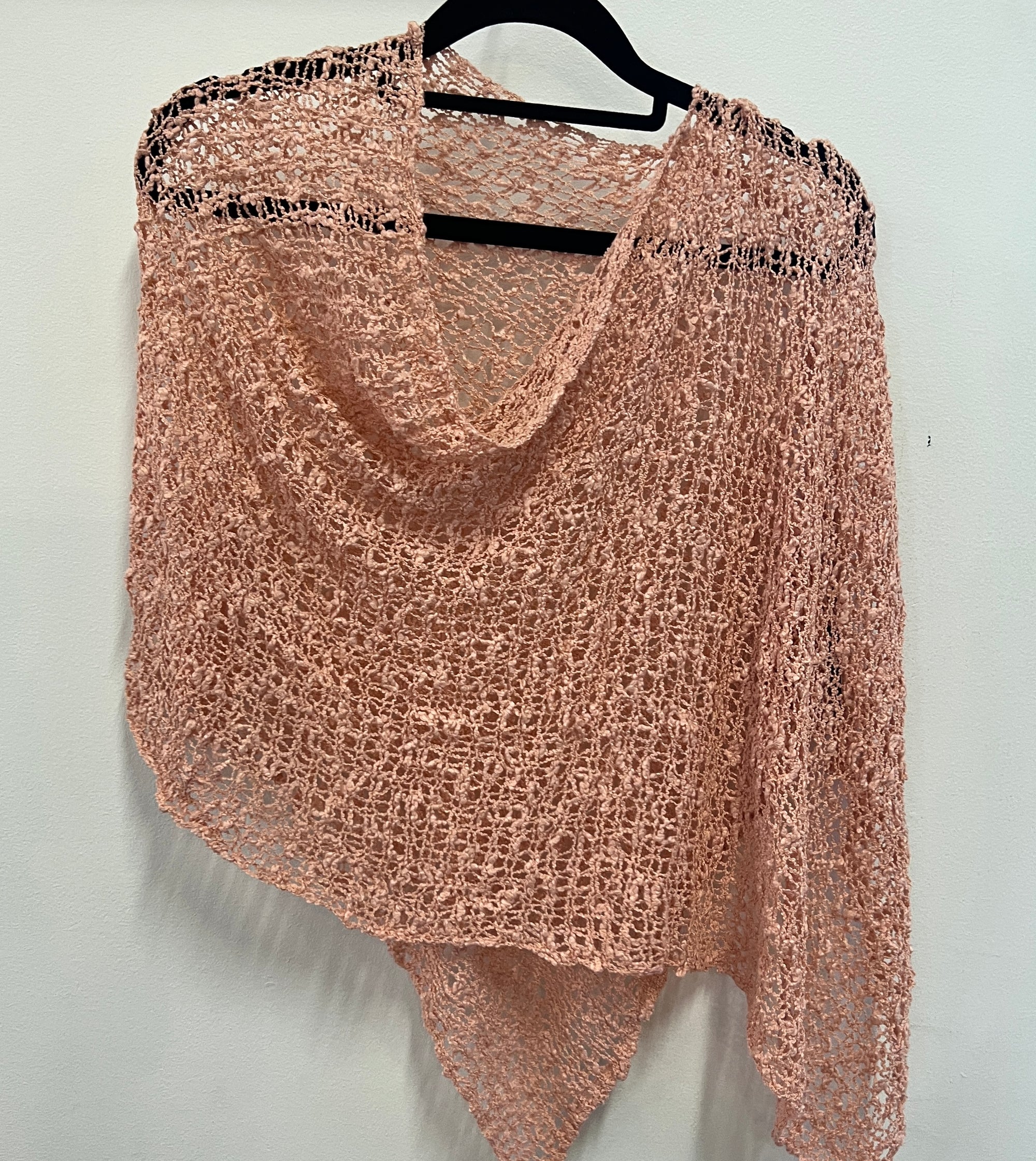 Poncho Open Weave Knit