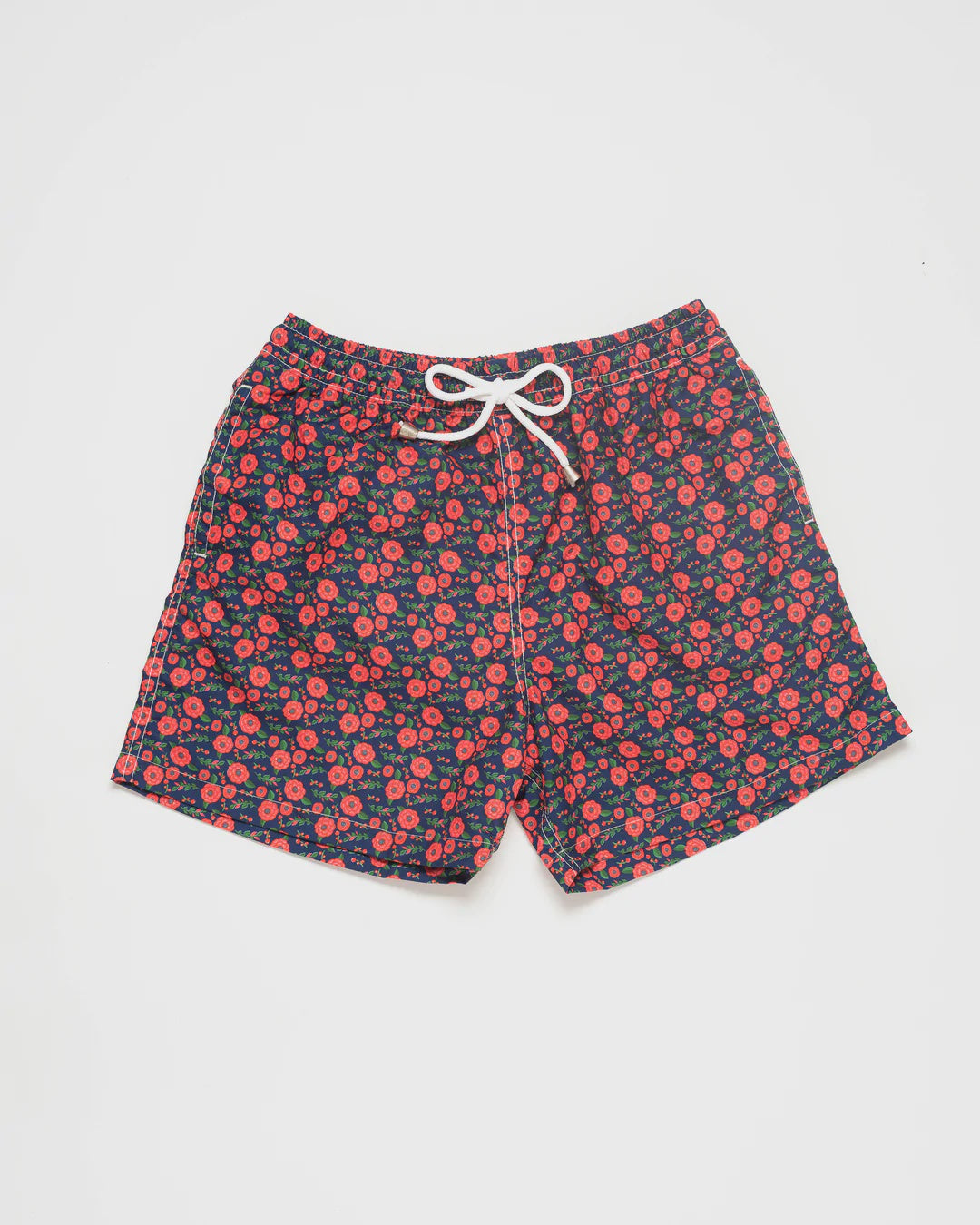Mens Classic Swim Short Flower Navy