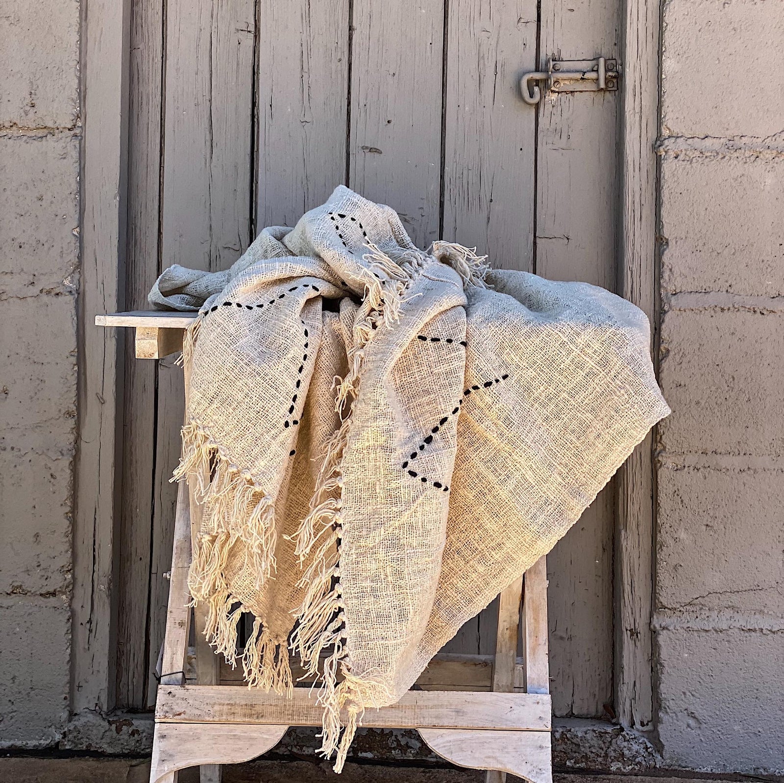 Throw Cotton Loom Zig Zag