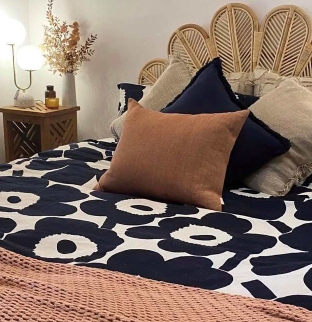Duvet Cover Unikko Dark Blue