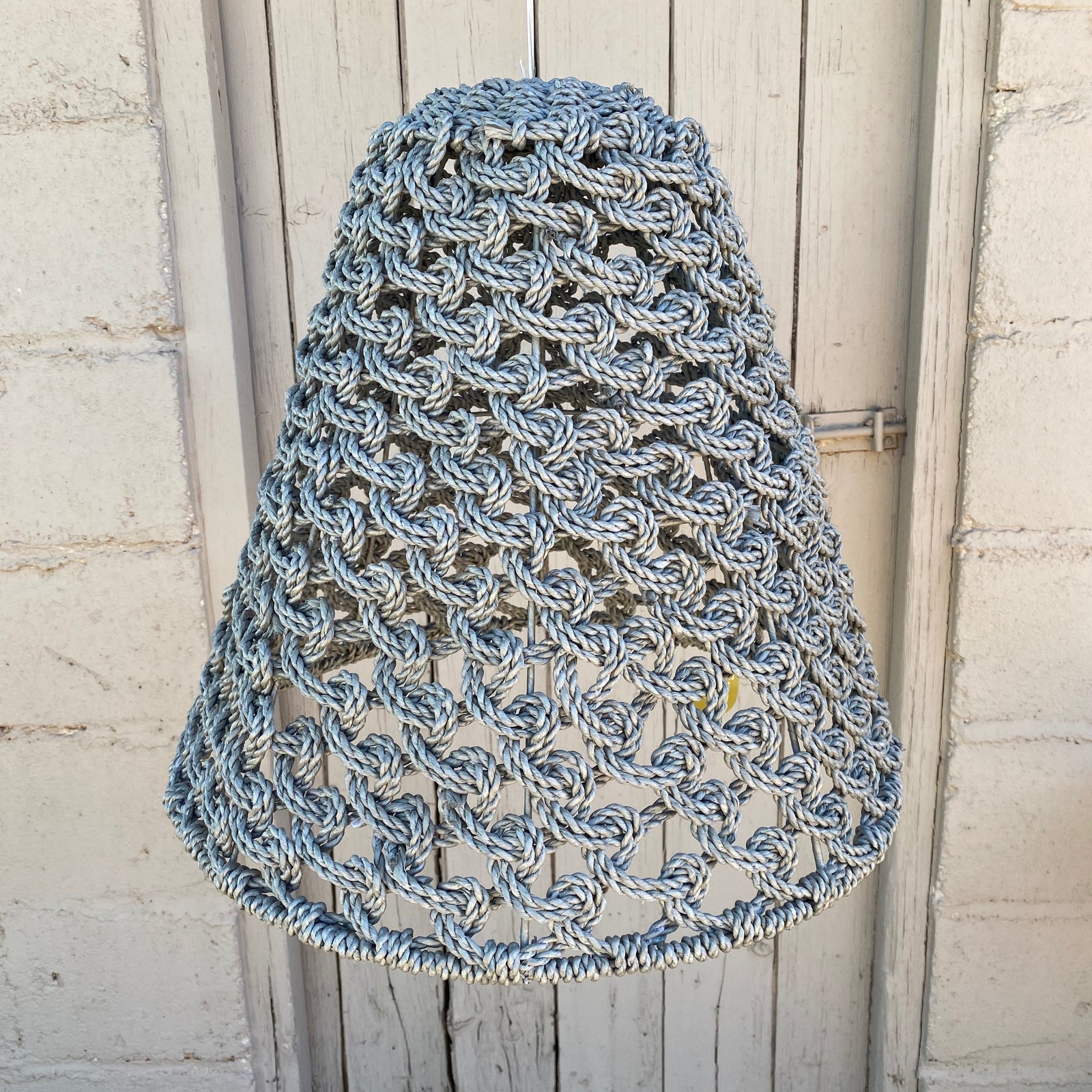 Lamp Shade Rattan Loop Grey