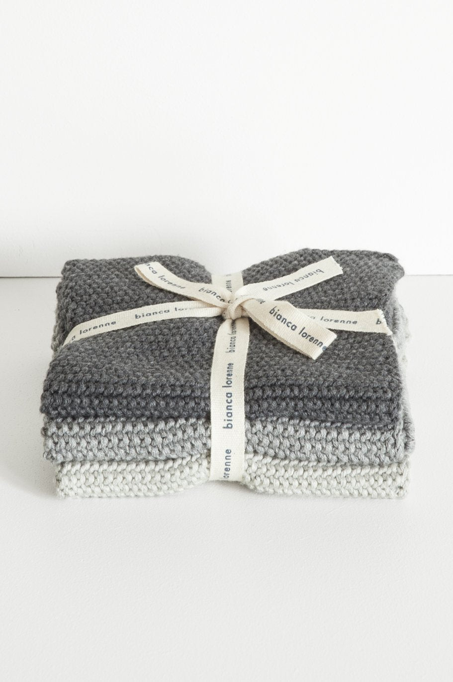 Face Cloth Knitted 3 Pack