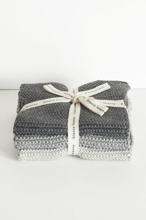 Face Cloth Knitted - 3 Pack