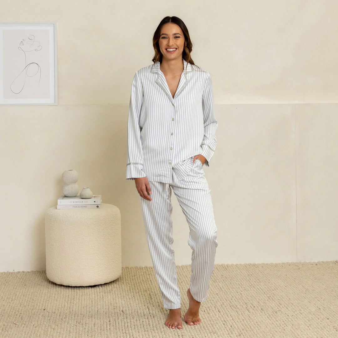 Bamboo Pants Maree Fog Stripe