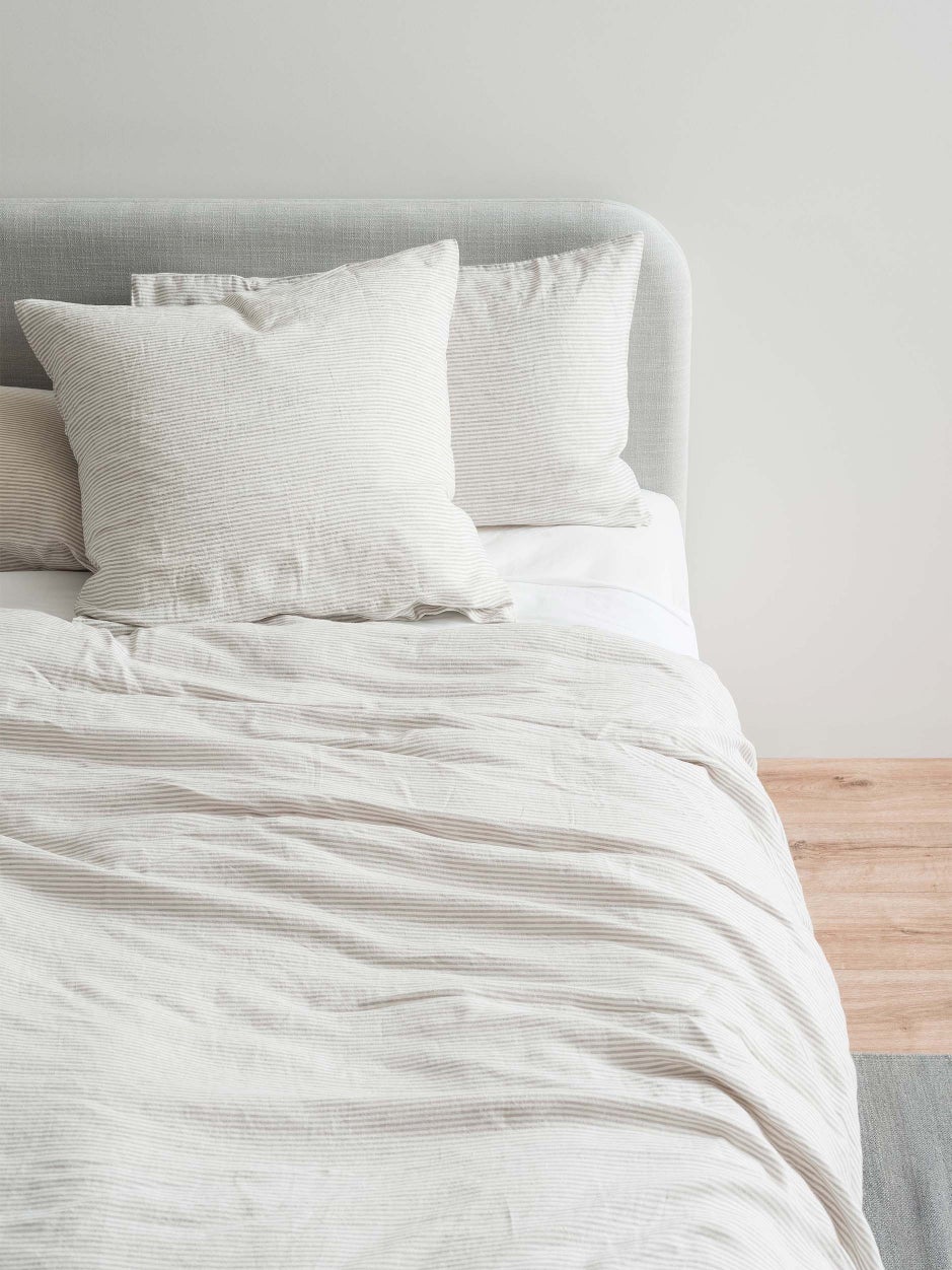 Pillowcase Euro Linen Stripe